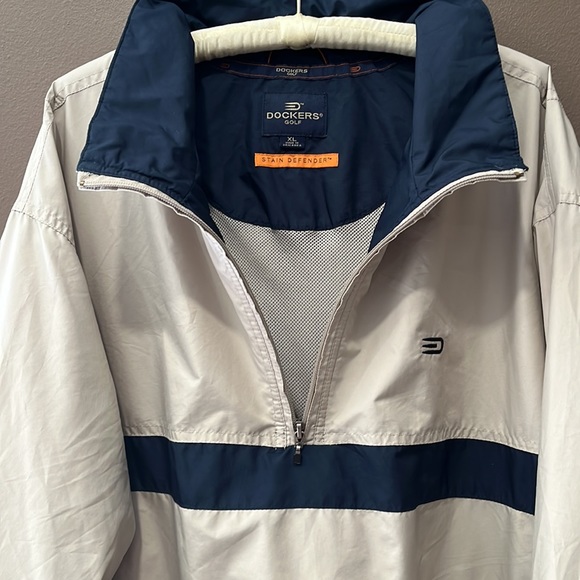 Dockers Golf Zip Pullover Windbreaker Jacket Large - Picture 4 of 12